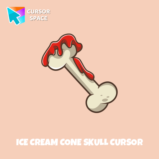 Ice Cream Cone Skull cursor pointer cursor