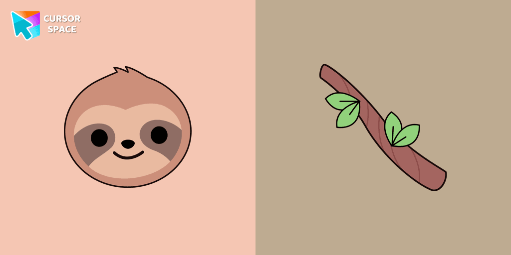 Kawaii Baby Sloth cursor