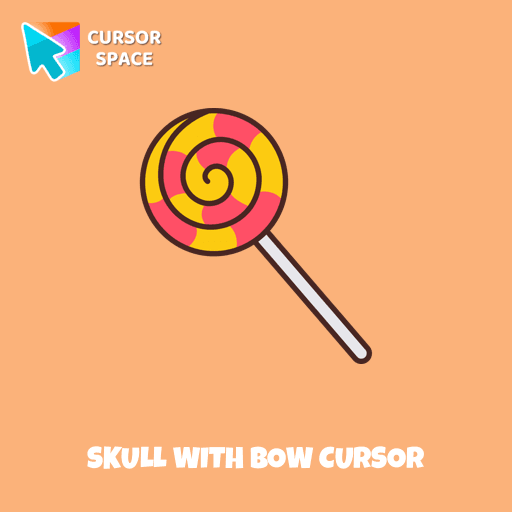 Skull with Bow cursor pointer cursor